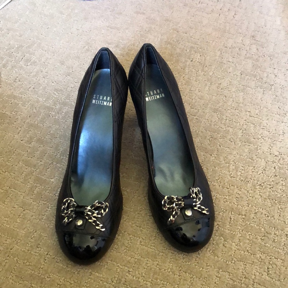 Stuart Weitzman Quilted Leather Heels